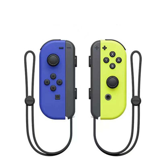 Wireless Controller Gamepad For Nintendo Switch Joy Con Left + Right - Blue & Yellow + Wrist Strap