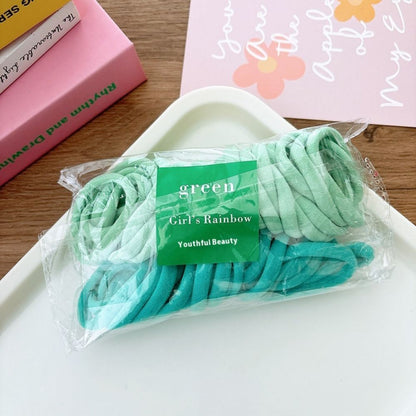 50s 100s Gradient-Coloured Hair Towel Bands for Kids Soft Highly Elastic Hair Ties Girls Daily Accessories