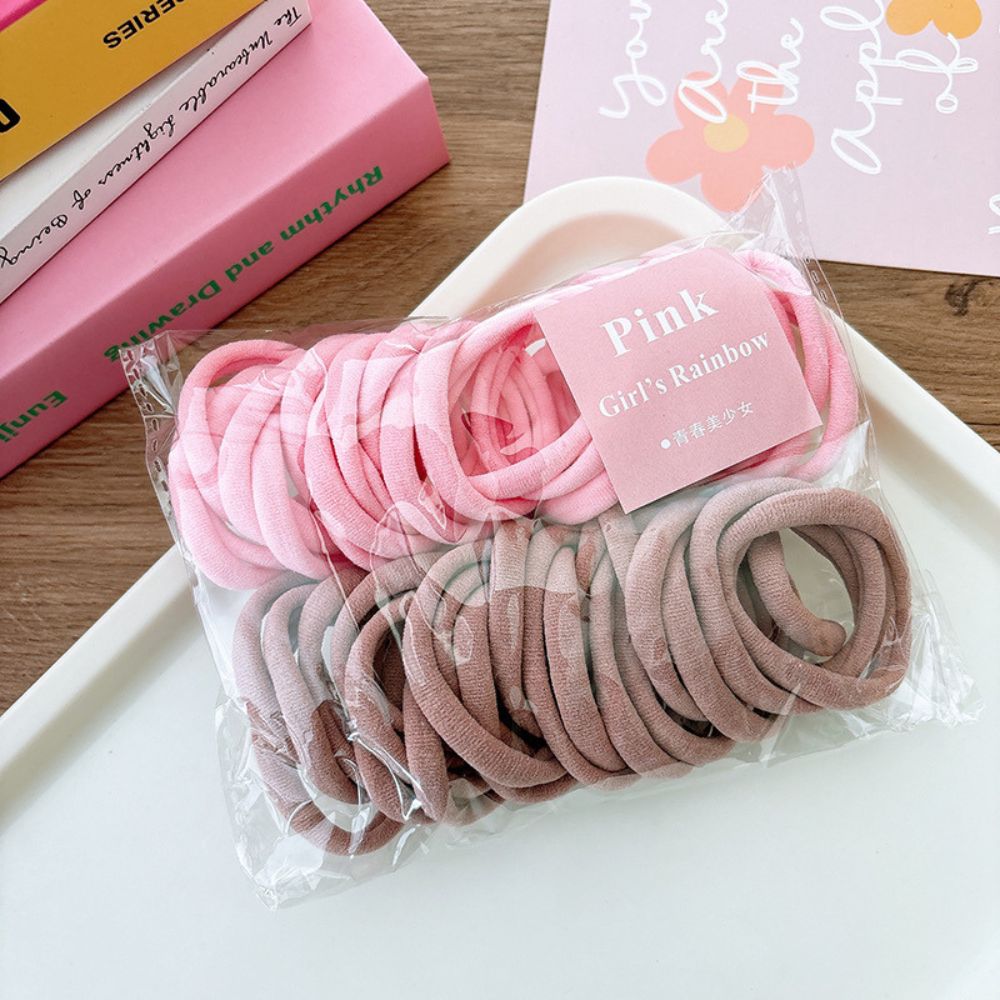 50s 100s Gradient-Coloured Hair Towel Bands for Kids Soft Highly Elastic Hair Ties Girls Daily Accessories