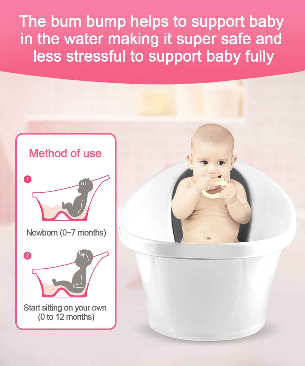 Black Baby Bath With Backrest & Bum Bump Support-2006732771770372101