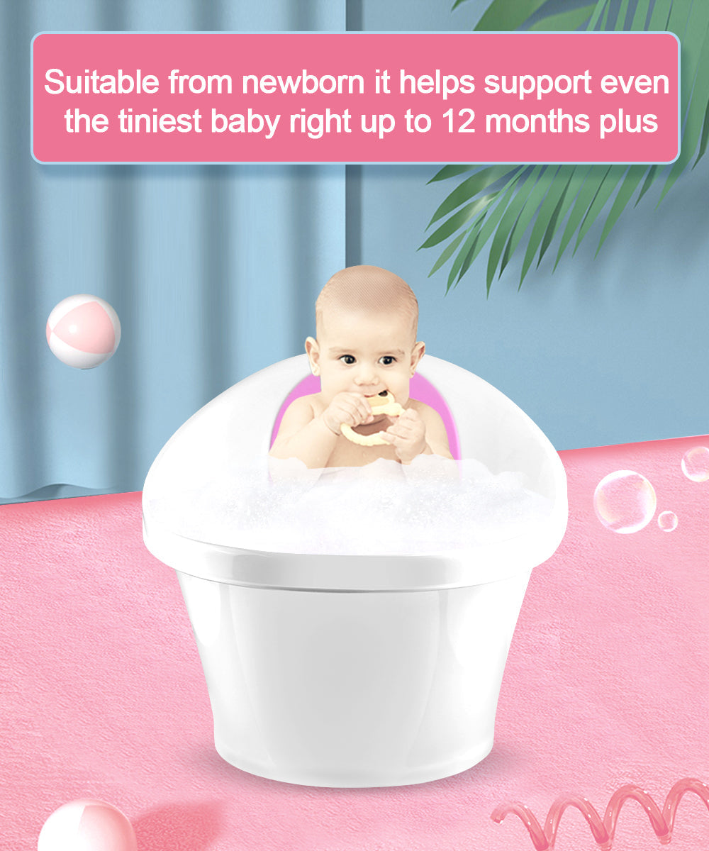 Pink Baby Bath With Backrest & Bum Bump Support-2006732771585822721