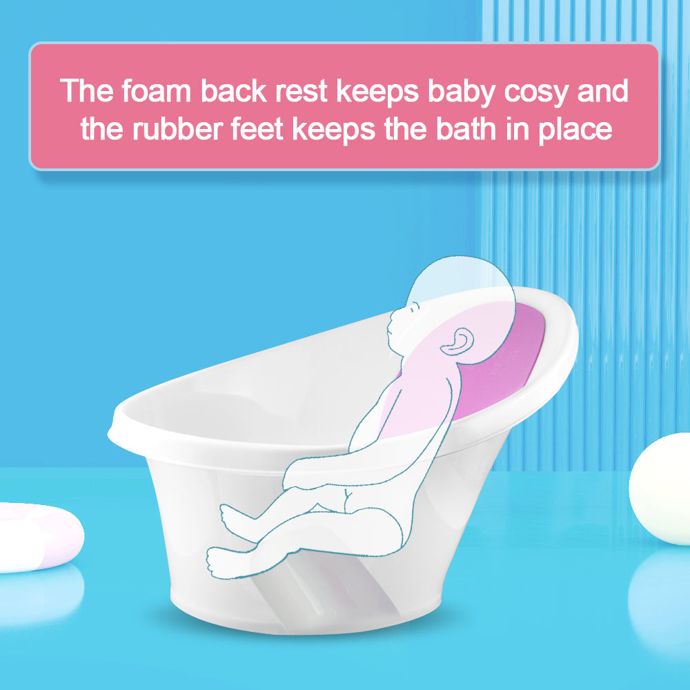 Pink Baby Bath With Backrest & Bum Bump Support-2006732771585822722