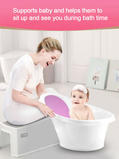 Pink Baby Bath With Backrest & Bum Bump Support-2006732771585822723