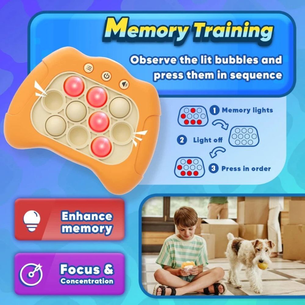 Sensory Speed Push Puzzle Game Machine Push Fidget Toy Anxiety Stress Relief