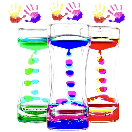Liquid motion bubble timer sensory toy