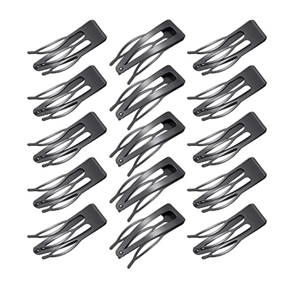 10-50 pcs Double-grip Hair Clips Metal Snap Barrettes Hair Styling Tool Women Girls