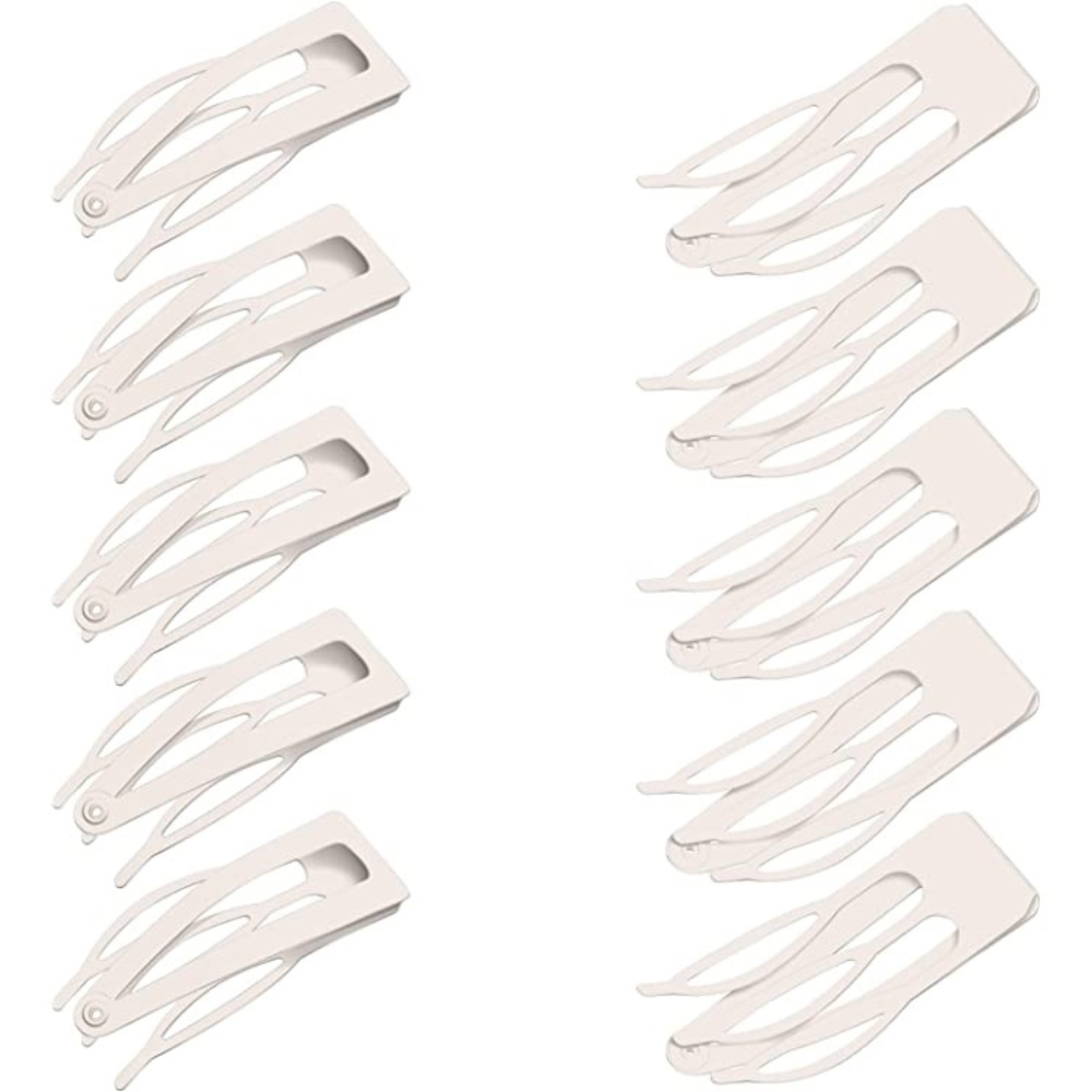 10-50 pcs Double-grip Hair Clips Metal Snap Barrettes Hair Styling Tool Women Girls