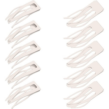 10-50 pcs Double-grip Hair Clips Metal Snap Barrettes Hair Styling Tool Women Girls