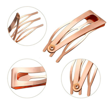 10-50 pcs Double-grip Hair Clips Metal Snap Barrettes Hair Styling Tool Women Girls