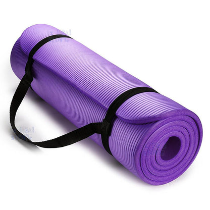 10/15/20mm Thick Nonslip Yoga Mat Durable Pad NBR Exercise Fitness Pilate Gym