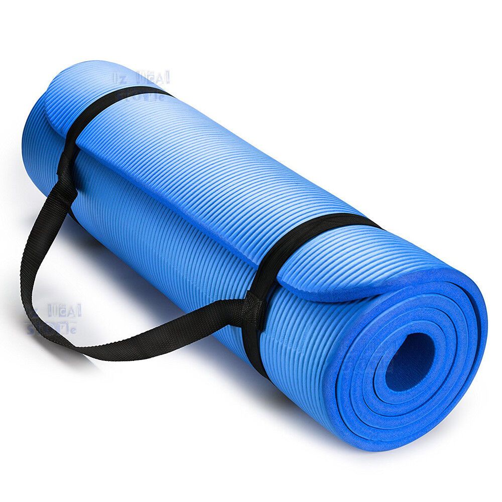 10/15/20mm Thick Nonslip Yoga Mat Durable Pad NBR Exercise Fitness Pilate Gym