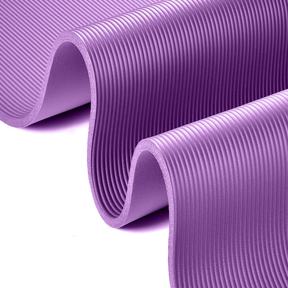 10/15/20mm Thick Nonslip Yoga Mat Durable Pad NBR Exercise Fitness Pilate Gym