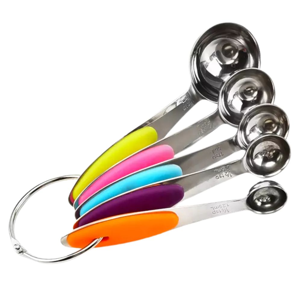 10PCS Stainless Steel Measuring Spoons Cups Baking Teaspoon Kitchen Gadget Kit