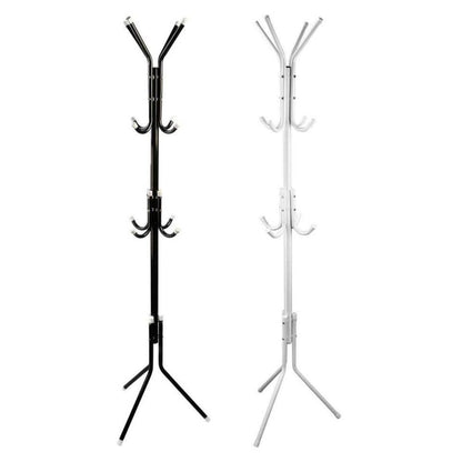 12 Hook 3-Tier Cloth Hanger Metal Tree Stand Hat Clothes Rack Style Storage