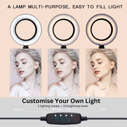 12" LED Ring Light Dimmable Lighting Phone Selfie Tripod Kit Makeup Live Lamp