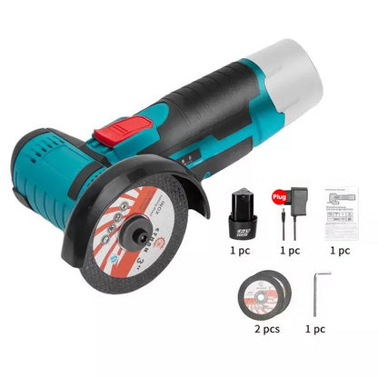 12V Mini Cordless Angle Grinder Brushless Cutting Tool W/ 2 Battery & Charger