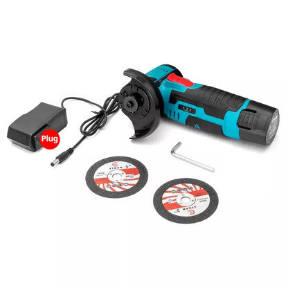 12V Mini Cordless Angle Grinder Brushless Cutting Tool W/ 2 Battery & Charger