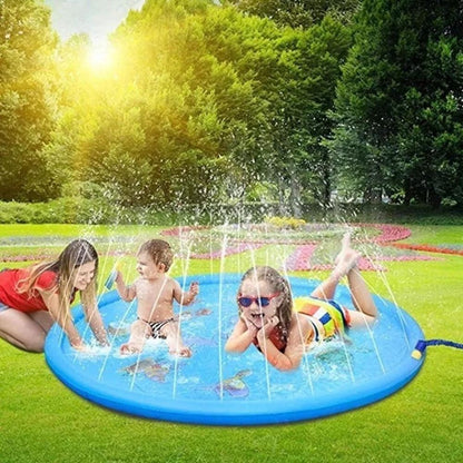 170CM Kids Inflatable Pool Sprinkler Water Mat Splash Spray Play Pad Toy