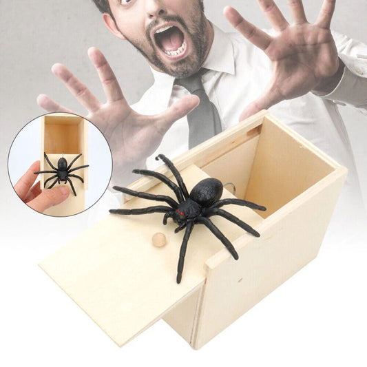 1/3/5PCS Spider Box Prank Toy Trick Wooden Scare Box Toy-Trick Scary Halloween Props