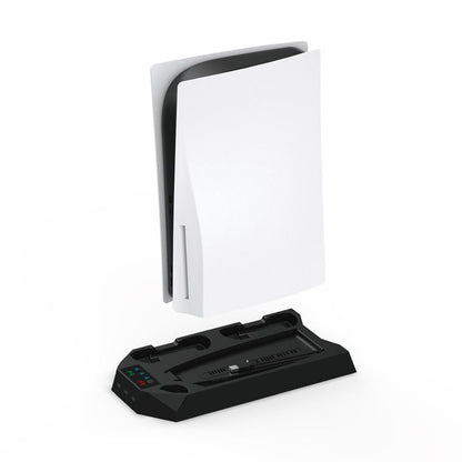 2-in-1 Charging Stand Compatible for PS5 Console Cooling Fan for PS5 Game Controller Charging Base