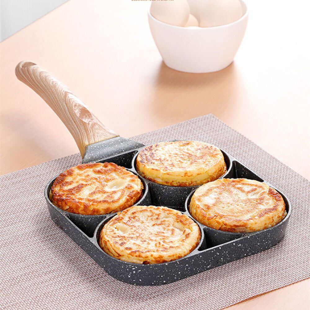 3/4-Hole Fried Egg Pancake Burger Non-Stick Frying Pan Breakfast Egg Maker Cook