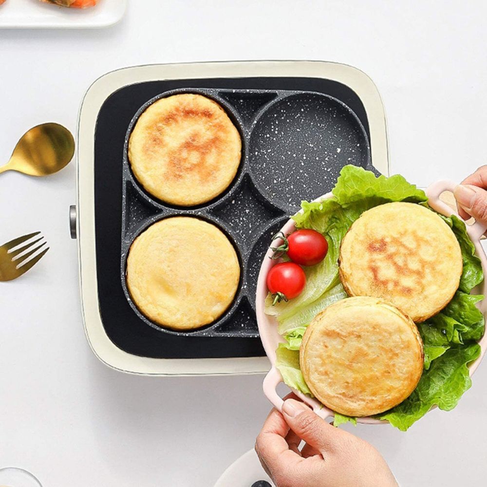 3/4-Hole Fried Egg Pancake Burger Non-Stick Frying Pan Breakfast Egg Maker Cook