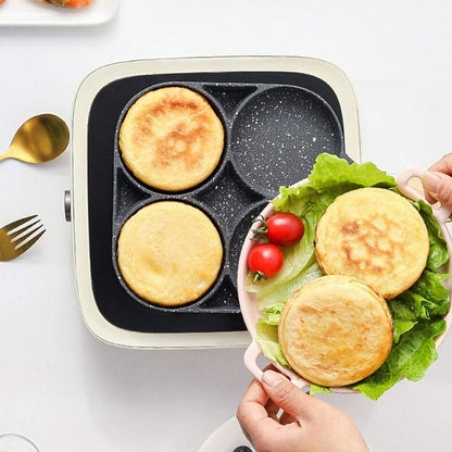 3/4-Hole Fried Egg Pancake Burger Non-Stick Frying Pan Breakfast Egg Maker Cook