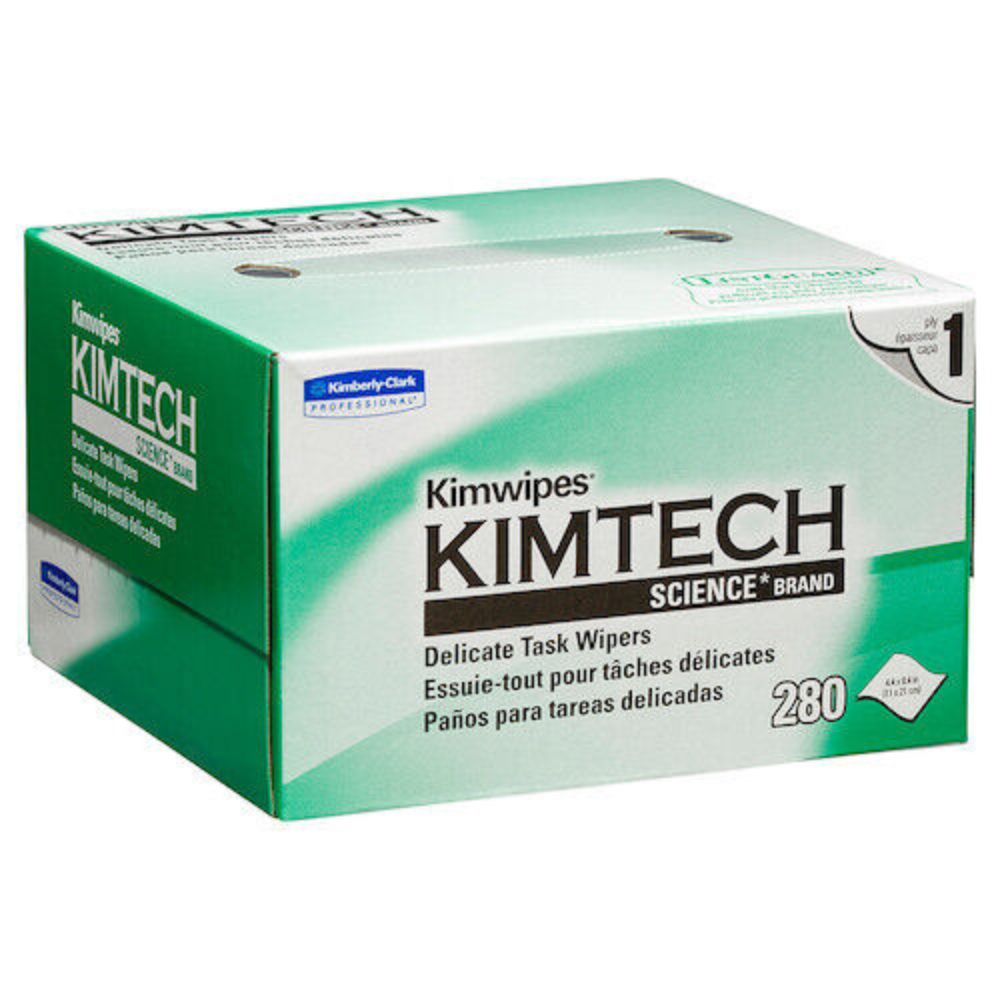 280 Wipers Kimtech Science Kimwipes Delicate Task  Fiber Cleaning Paper (KC34120)