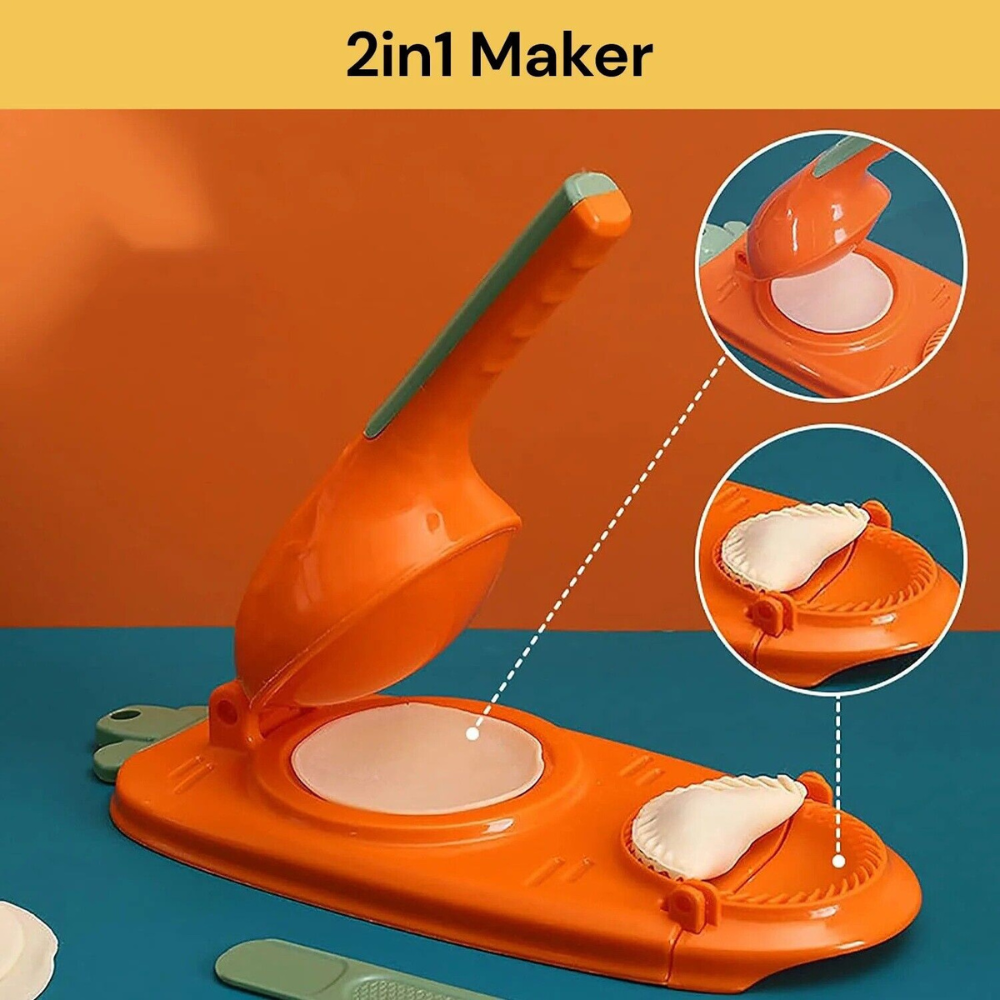 2 in 1 Dumpling Maker Skin Chapati Dough Press Machine Pastry Mould Tool