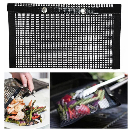 Reusable Barbecue BBQ Grill Outdoor Picnic Baking Net Bag Non-Stick Mesh