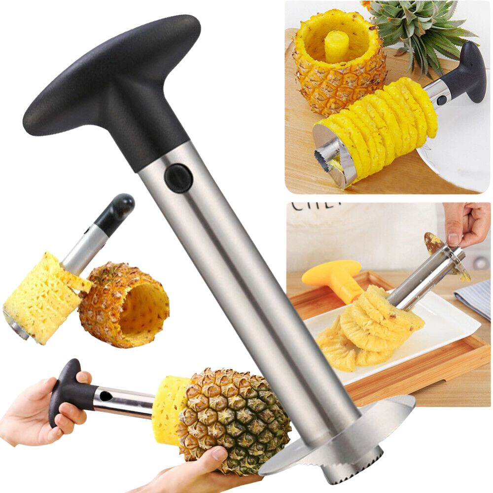 3-in-1 Pineapple Peeler Corer Slicer Easy Stainless Steel Kitchen Tool Fruit