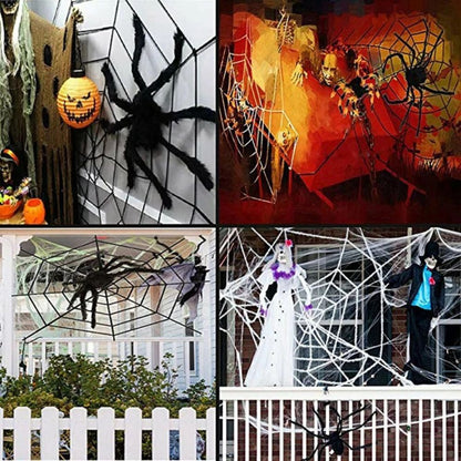 75M-150CM Halloween Giant Spider Decoration Haunted House Prop Indoor Outdoor Party