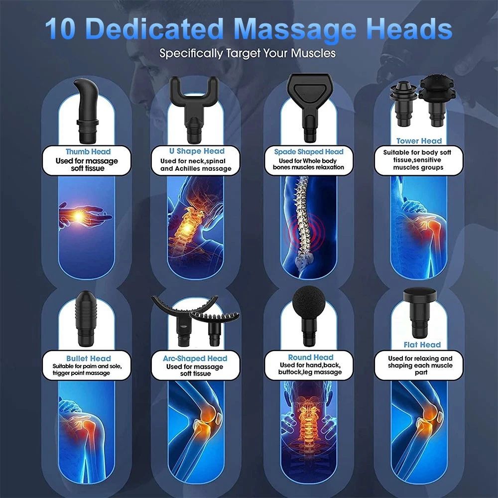 Handheld percussion massage gun