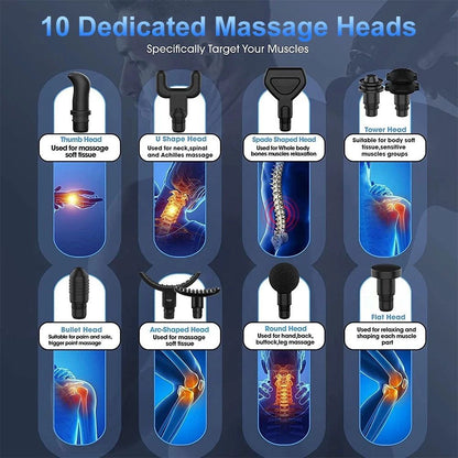 Handheld percussion massage gun