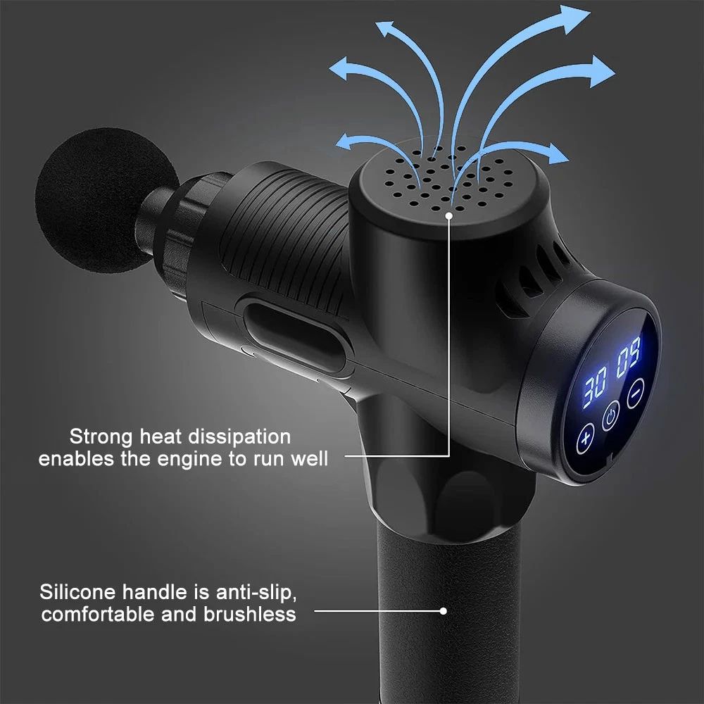 Handheld percussion massage gun