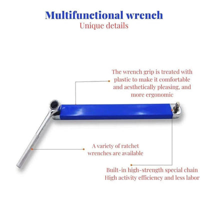39cm Spanner Extension Wrench Set Offset Ratchet Extender with Adapters