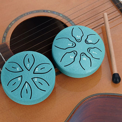3 Inches 6 Notes Mini Steel Tongue Drum Handpan Drum Unique Gift