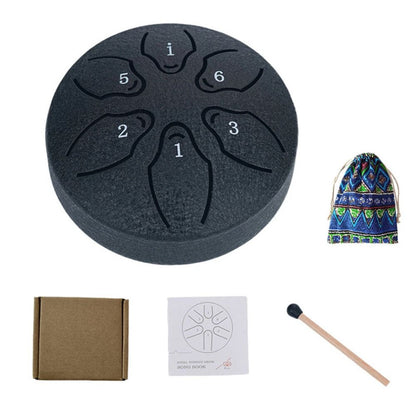 3 Inches 6 Notes Mini Steel Tongue Drum Handpan Drum Unique Gift