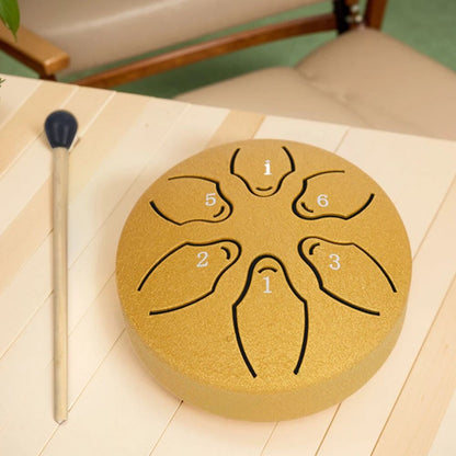 3 Inches 6 Notes Mini Steel Tongue Drum Handpan Drum Unique Gift