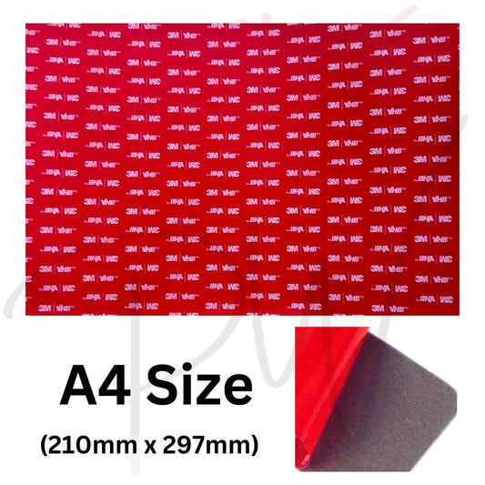 3M VHB Die Cut Double Sided Adhesive Heavy Duty Mounting Tape A4 Size 210mm x 297mm