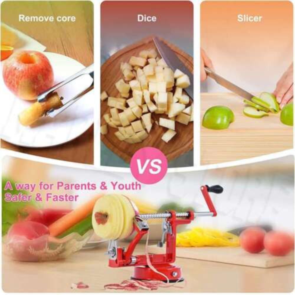 3 in 1 Apple Peeler Slicer Kitchen Tool Slinky Machine Fruit Slicer Cutter Corer