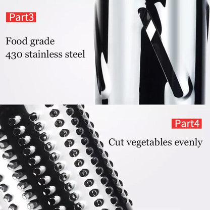 3 in 1 Vegetable Fruit Slicer Kitchen Chopper Cutter Shredder Food Manual Rotary Grater