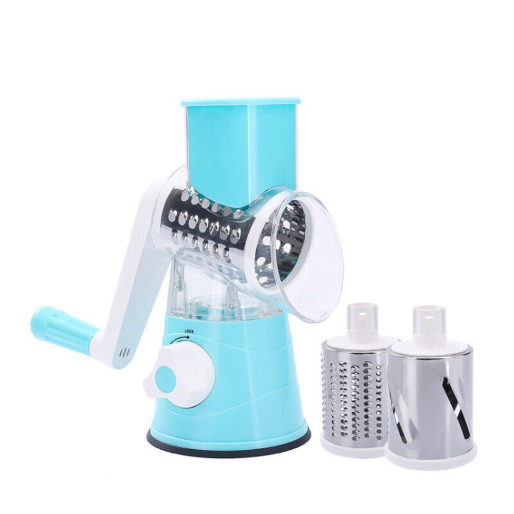 3 in 1 Vegetable Fruit Slicer Kitchen Chopper Cutter Shredder Food Manual Rotary Grater