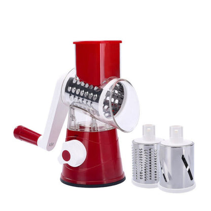 3 in 1 Vegetable Fruit Slicer Kitchen Chopper Cutter Shredder Food Manual Rotary Grater