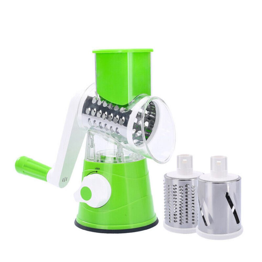 3 in 1 Vegetable Fruit Slicer Kitchen Chopper Cutter Shredder Food Manual Rotary Grater