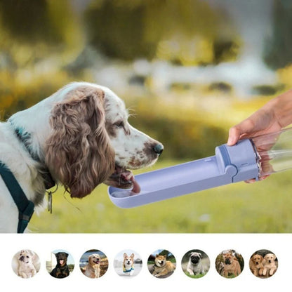 420ml Portable Dog Drinking Bottle Dispenser Water Feeder Pet Cup Bowl Outdoor