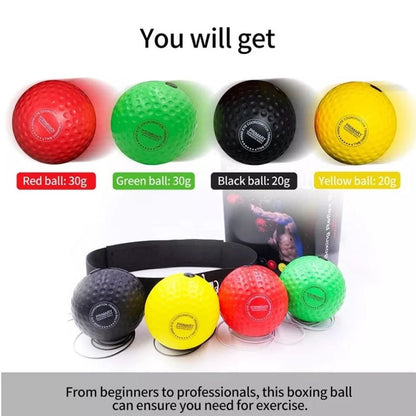 4 Ball Boxing Head Band Speedball Fight Training Reflex Speed Punch Exercise