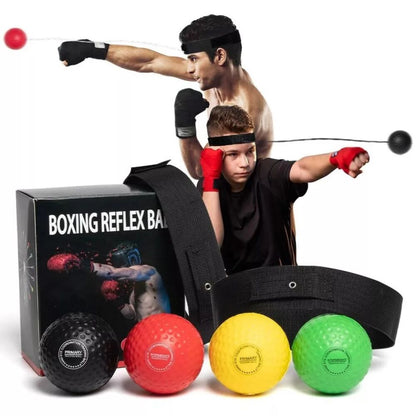 4 Ball Boxing Head Band Speedball Fight Training Reflex Speed Punch Exercise