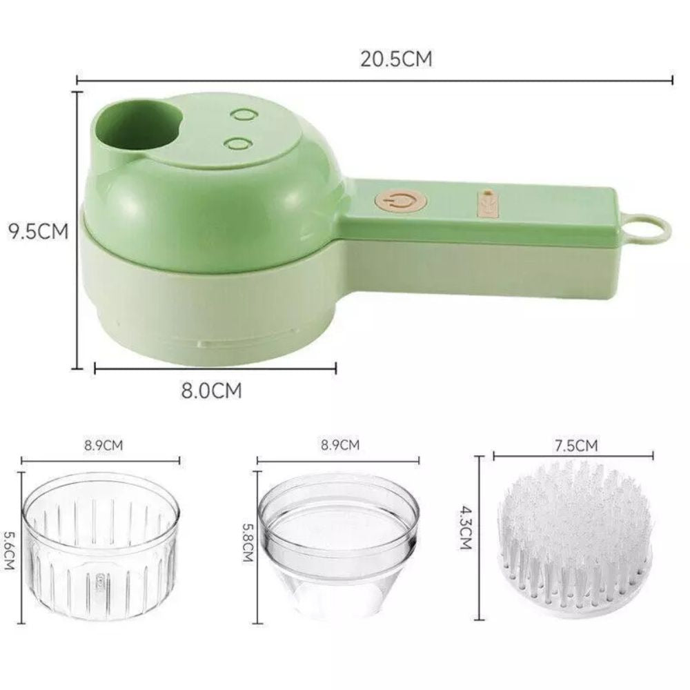 4 in 1 Mini Handheld Wireless Electric Vegetable Cutter Food Chopper Grinder