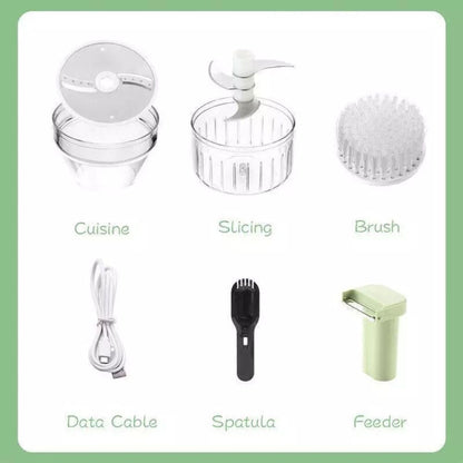 4 in 1 Mini Handheld Wireless Electric Vegetable Cutter Food Chopper Grinder